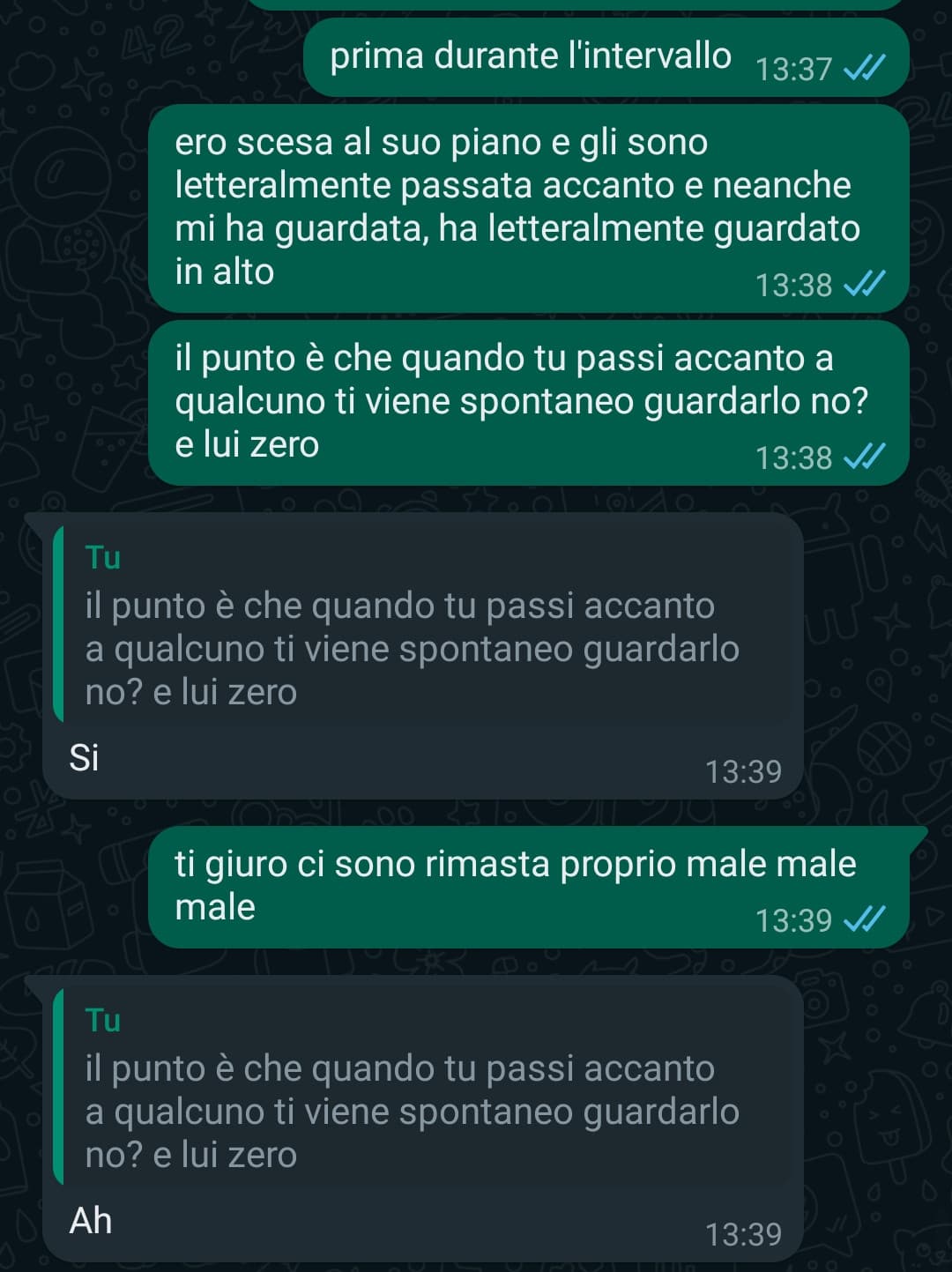 ci sono rimasta male ?