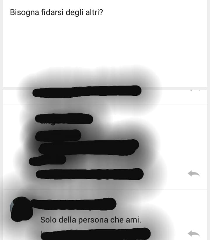 sono troppo innamorata della risposta che ha dato sta persona