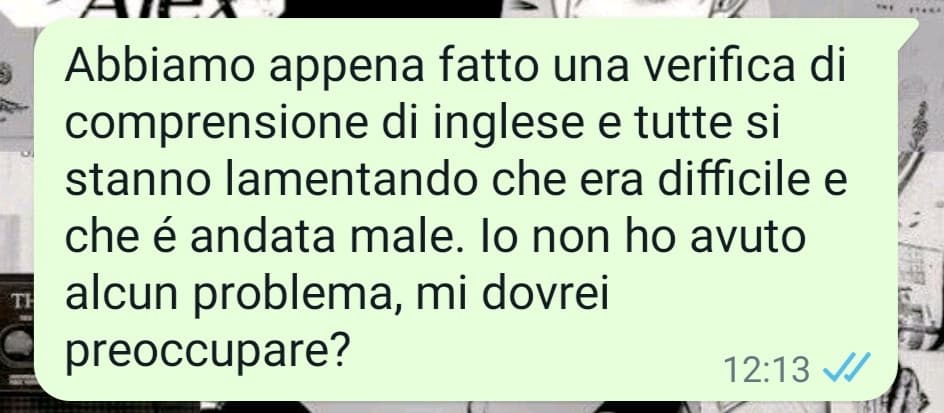 Livello di ansia: chiedo a mia mamma se mi devo preoccupare 