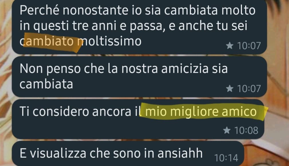 ha usatio il maschile- non  ho pianto in classe, giuro