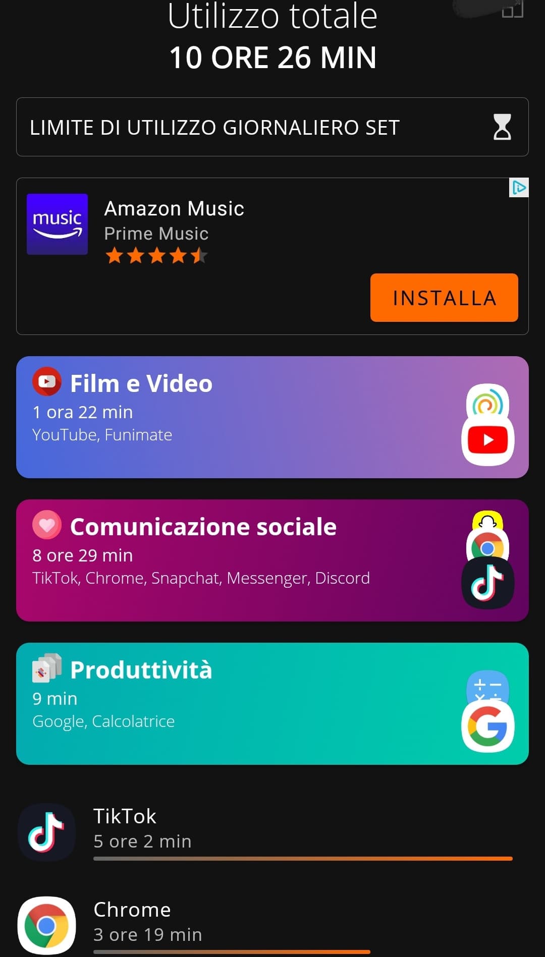 Quello massimo è di 21 ore...