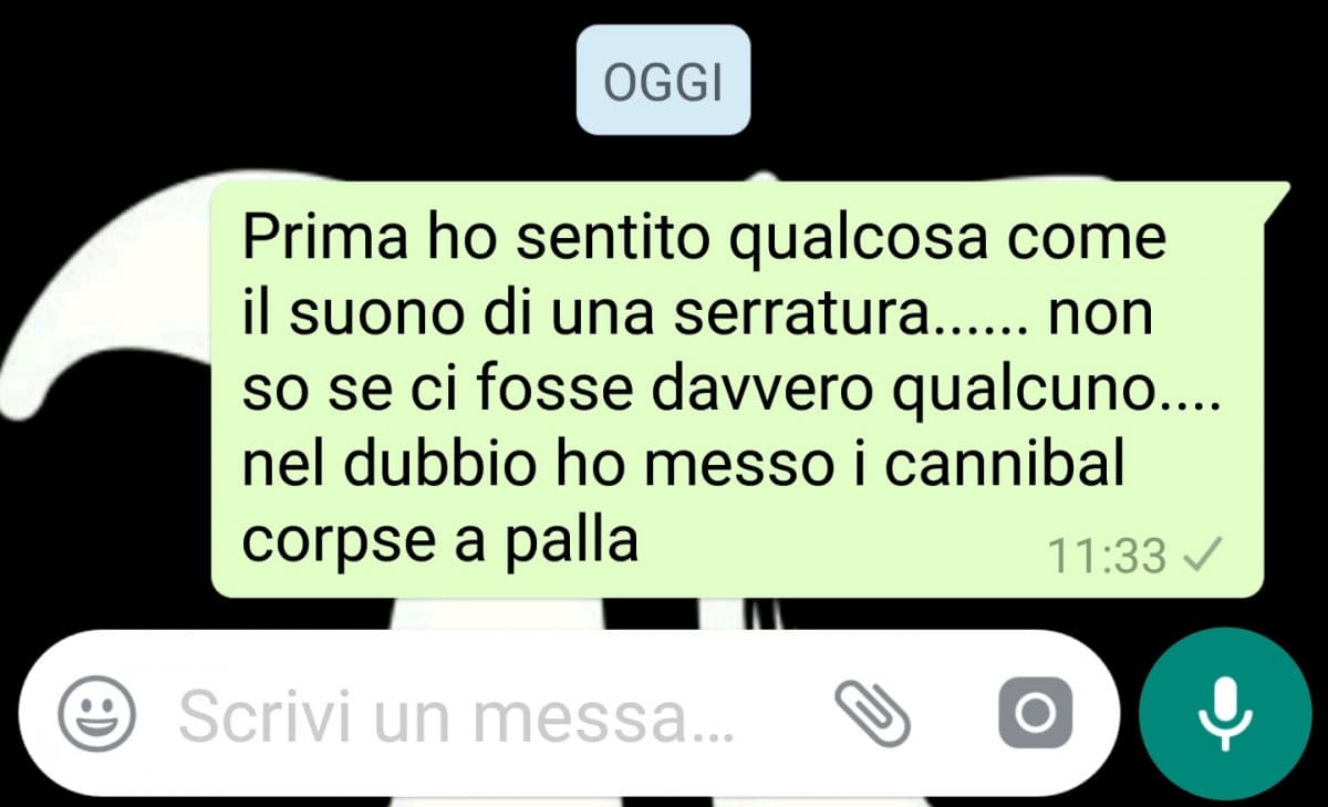 Quando sei da sola a casa e senti dei rumori