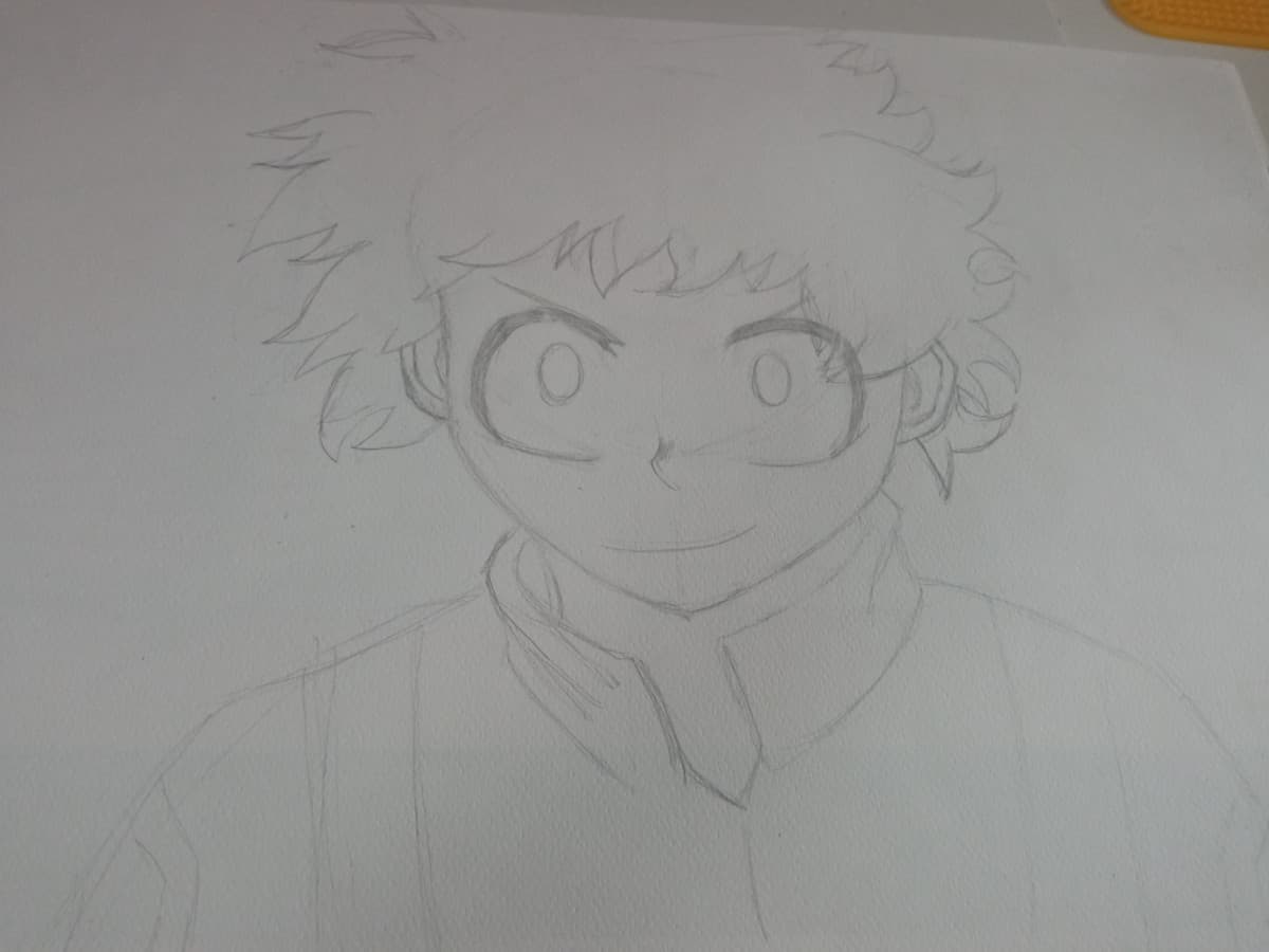 Non riesco a disegnare i capelli a Deku ಥ‿ಥ