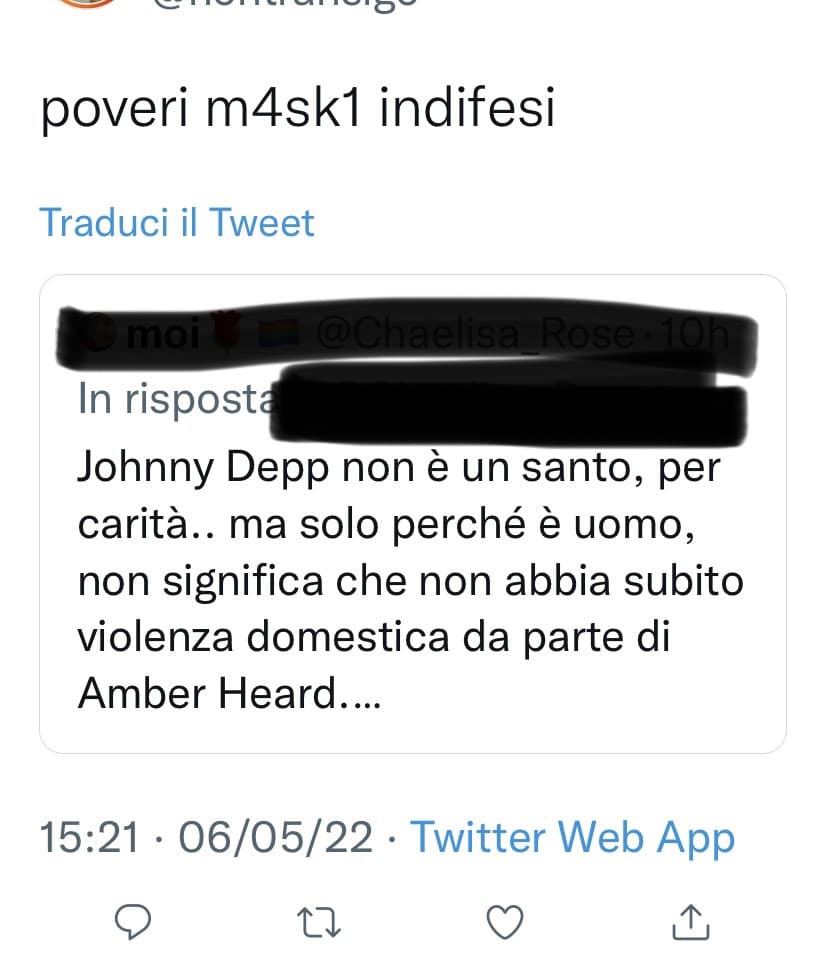 Twitter e “l’odio” verso il genere maschile ?