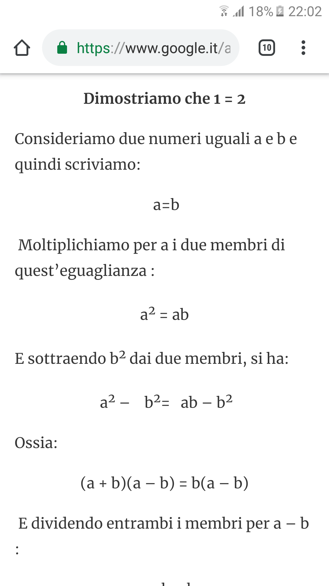 Ecco a voi la vera matematica