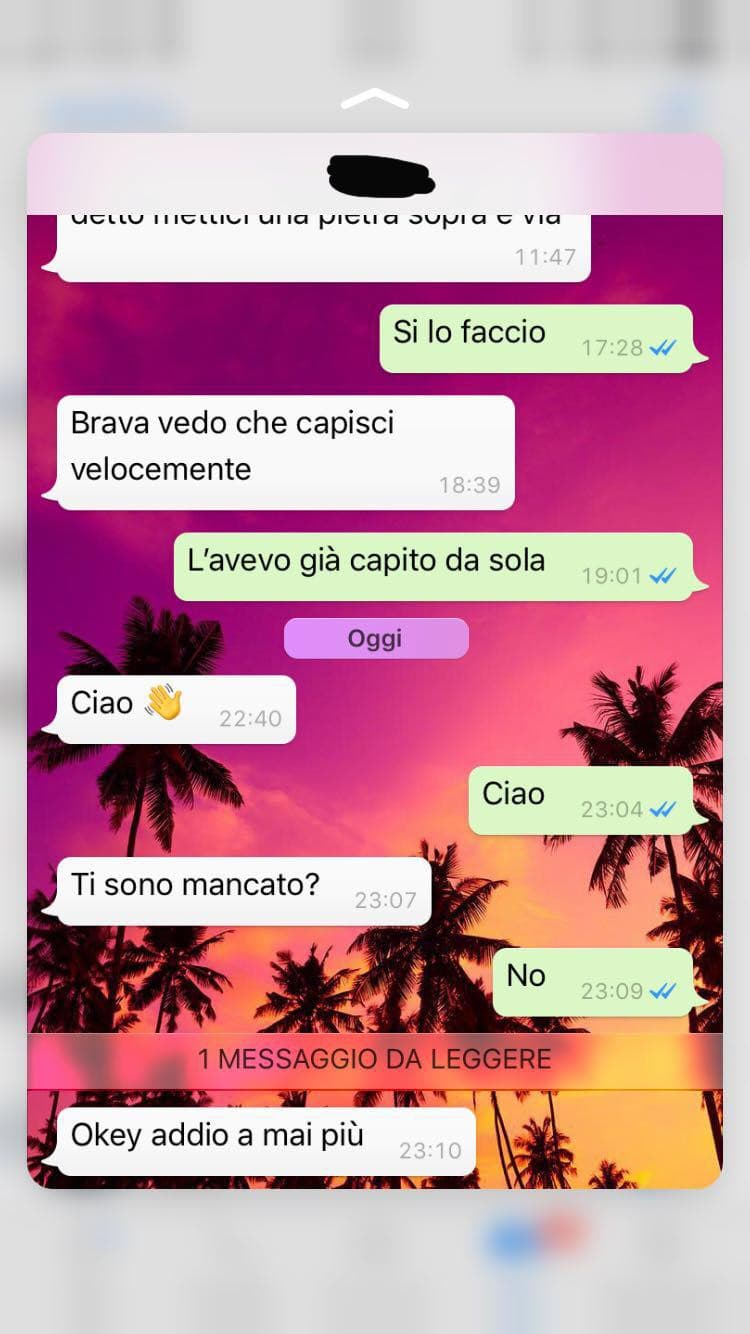 Era la mia crush, non so cosa mi fosse passato per la mente a rispondergli così ahaha