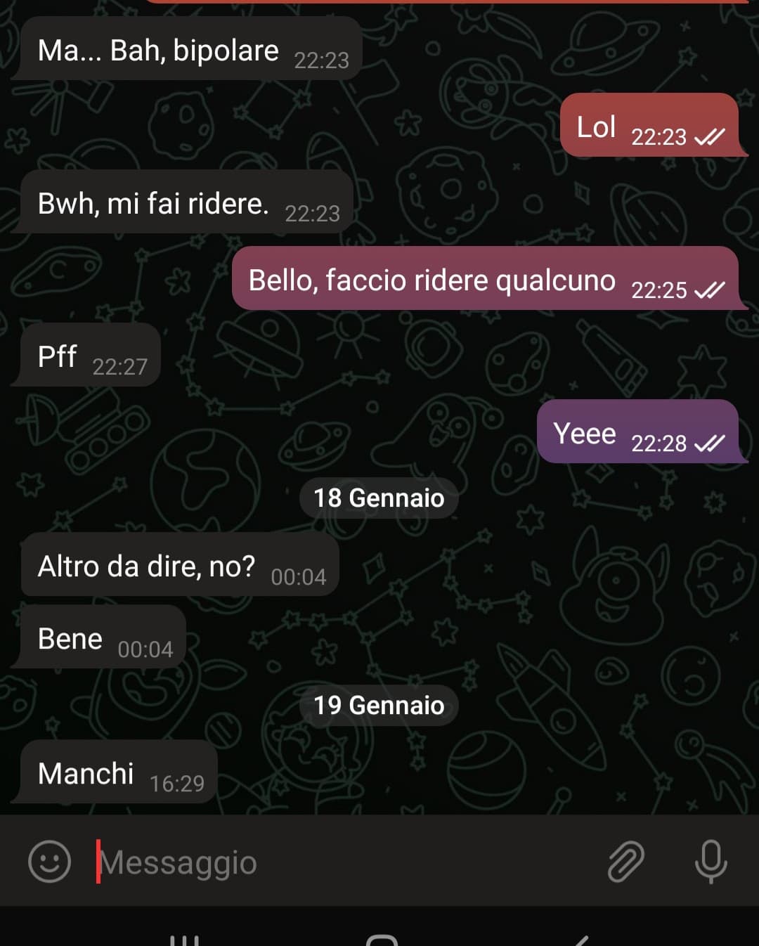 E no amore... ora sei incoerente mi dispiace 