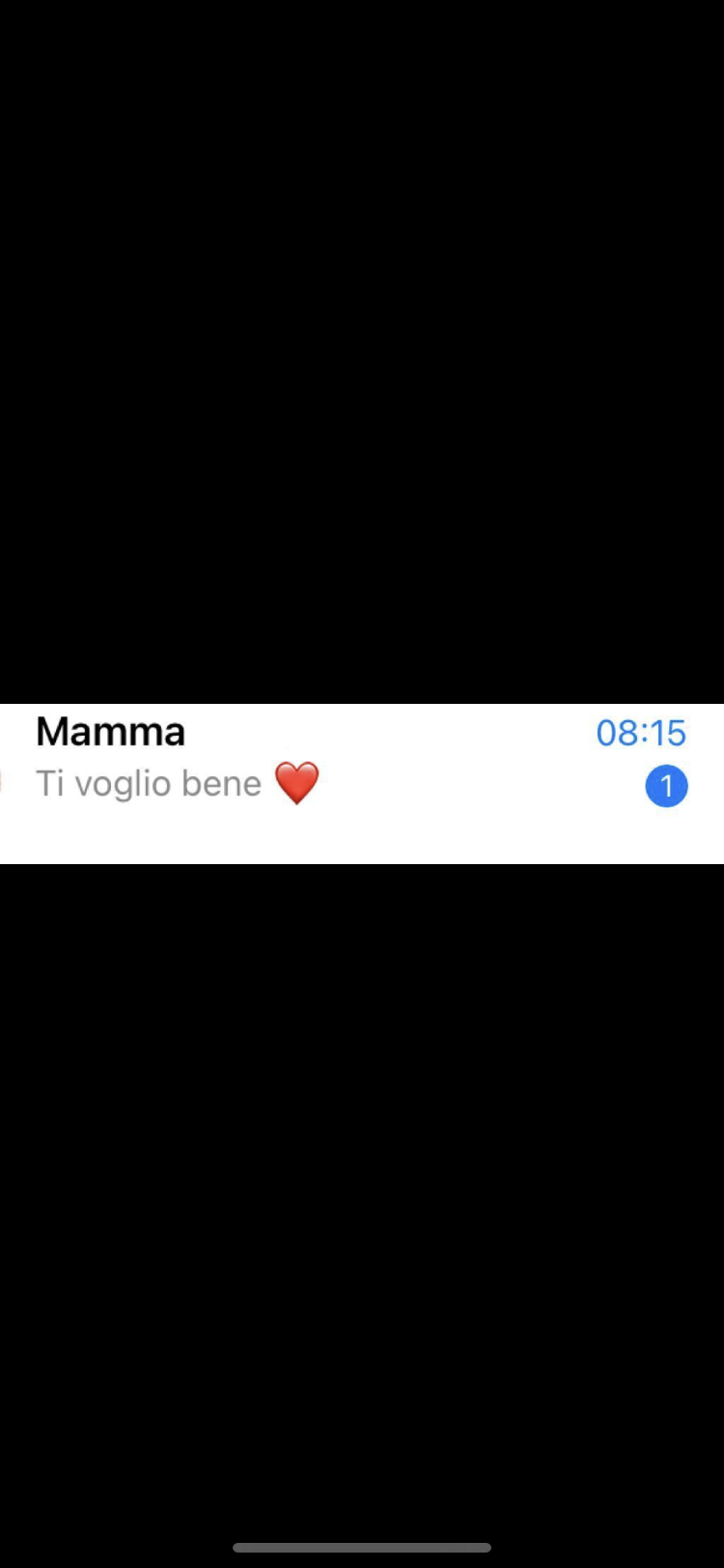 Mia madre stamattina mi ha mandato questo messaggio (sicuramente perché mi ha visto più nervosa del solito). Non l’ho neanche visualizzato perché non saprei come risponderle…