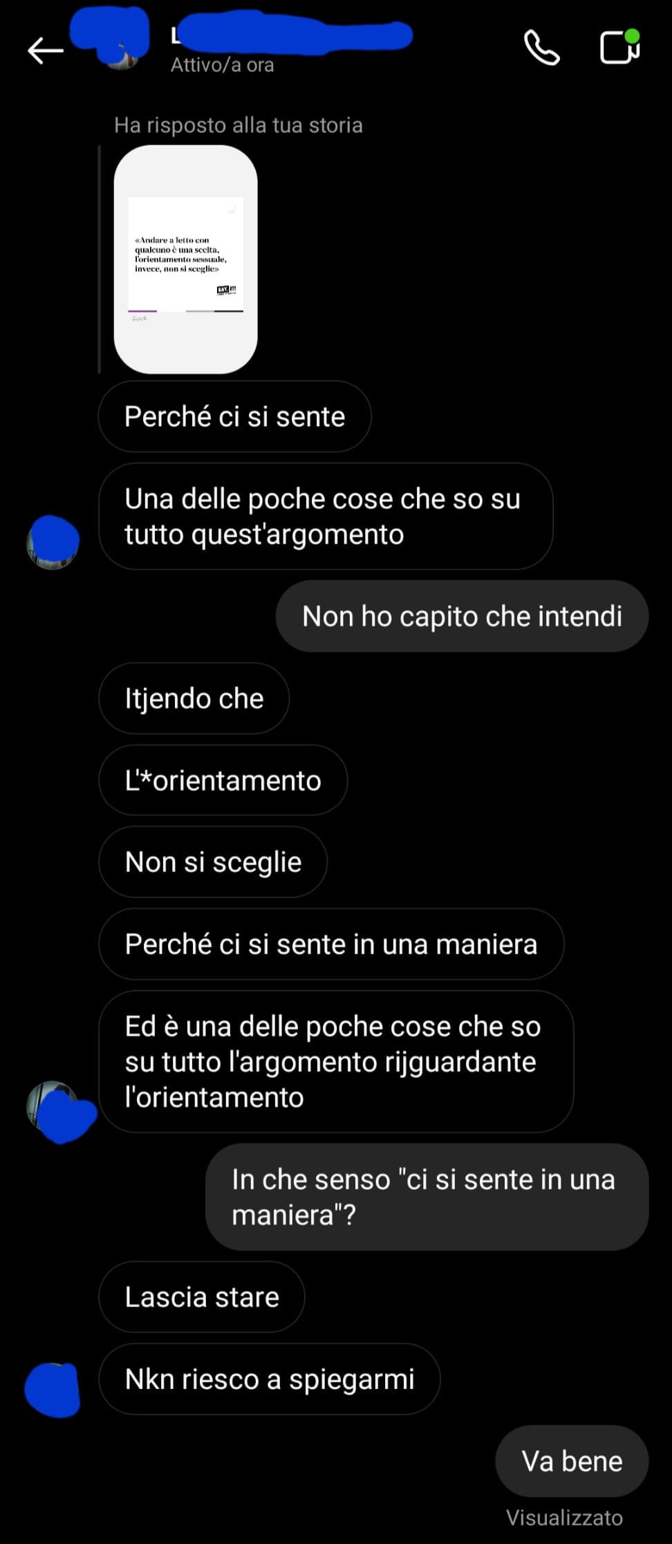 Perché il mio ex ragazzo deve rispondermi per forza alle storie anche con cose sensa senzo 