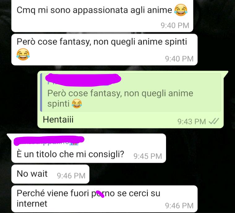 Non era mia intenzione traumatizzarla