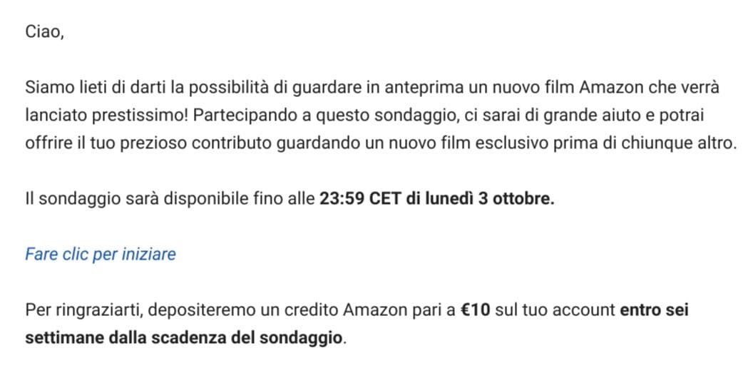 Ma solo a me amazon regala soldi facendomi vedere film/serie in anteprima? Sarà tipo la 4° volta che succede