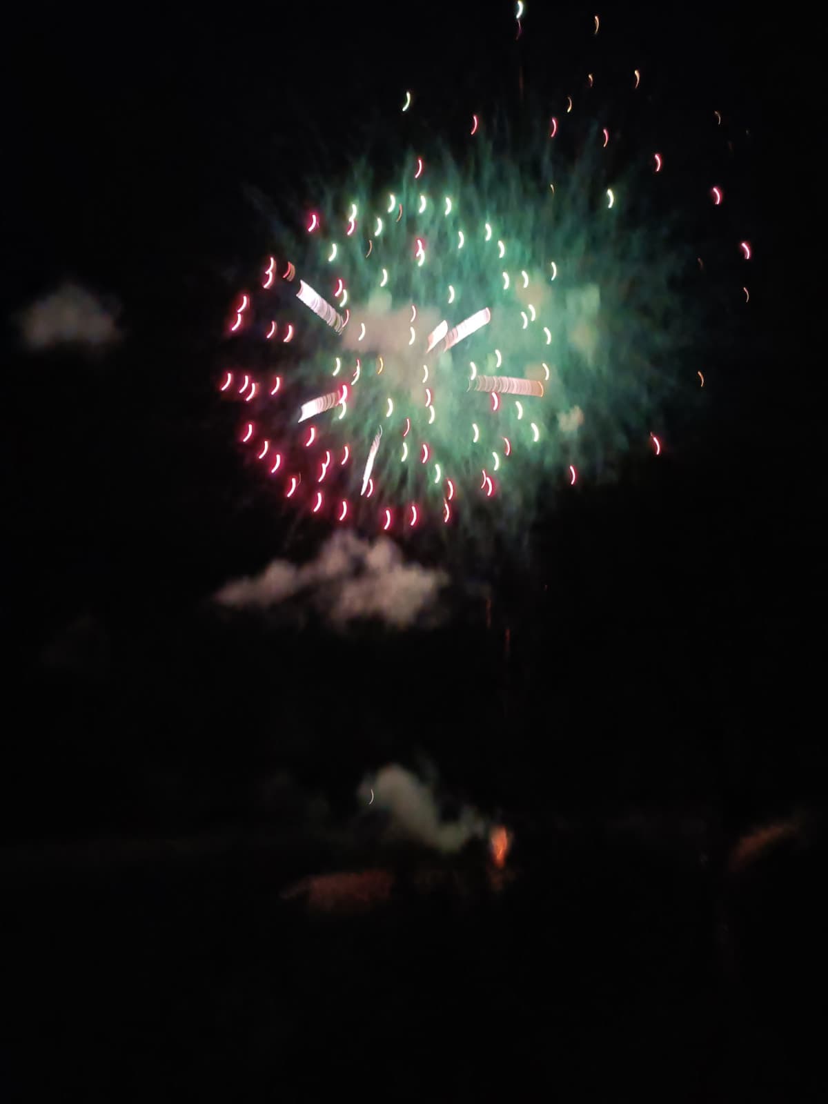 Una foto che ho fatto ai fuochi d'artificio perché ho paura dei rumori forti. Sono stata con il figlio di mio cugino, ha 9 anni e mi ha graffiato una mano, poi mi ha detto: "addio, spero di non vederti più". Vabbè