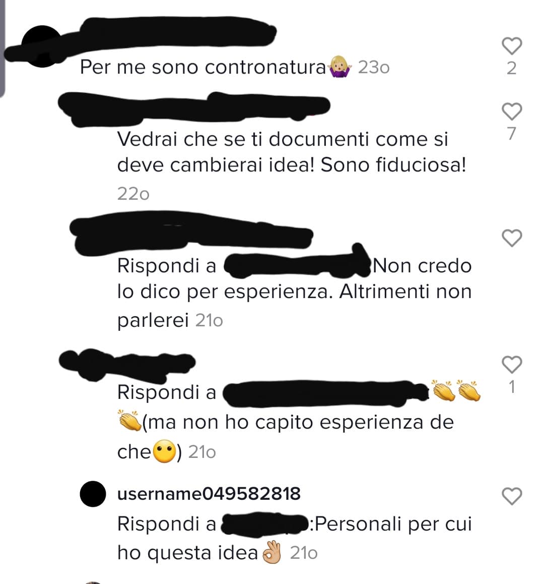 "Lo dico per esperienze personali" cit.