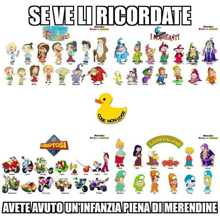 Ditemi che nn sono l'unica che se li ricorda