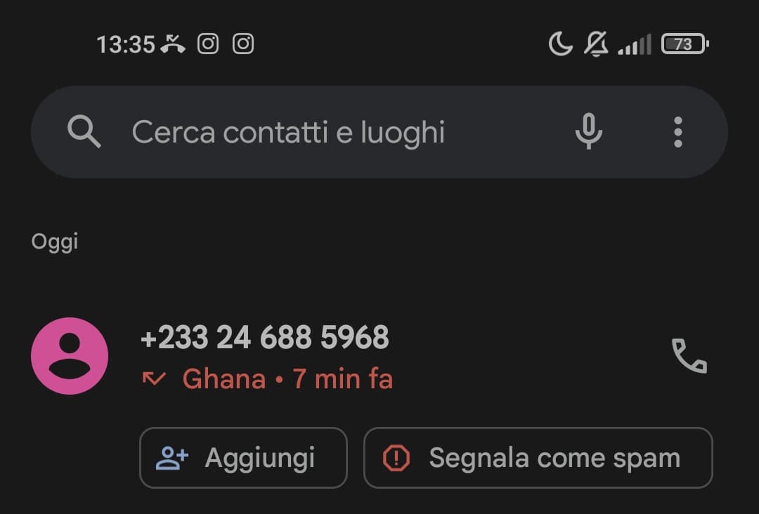 mi mancavano solo quelli che mi chiamano dall' africa