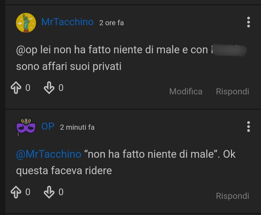 gli utenti che si fanno influenzare e vanno contro a eos nonostante non abbia fatto niente???