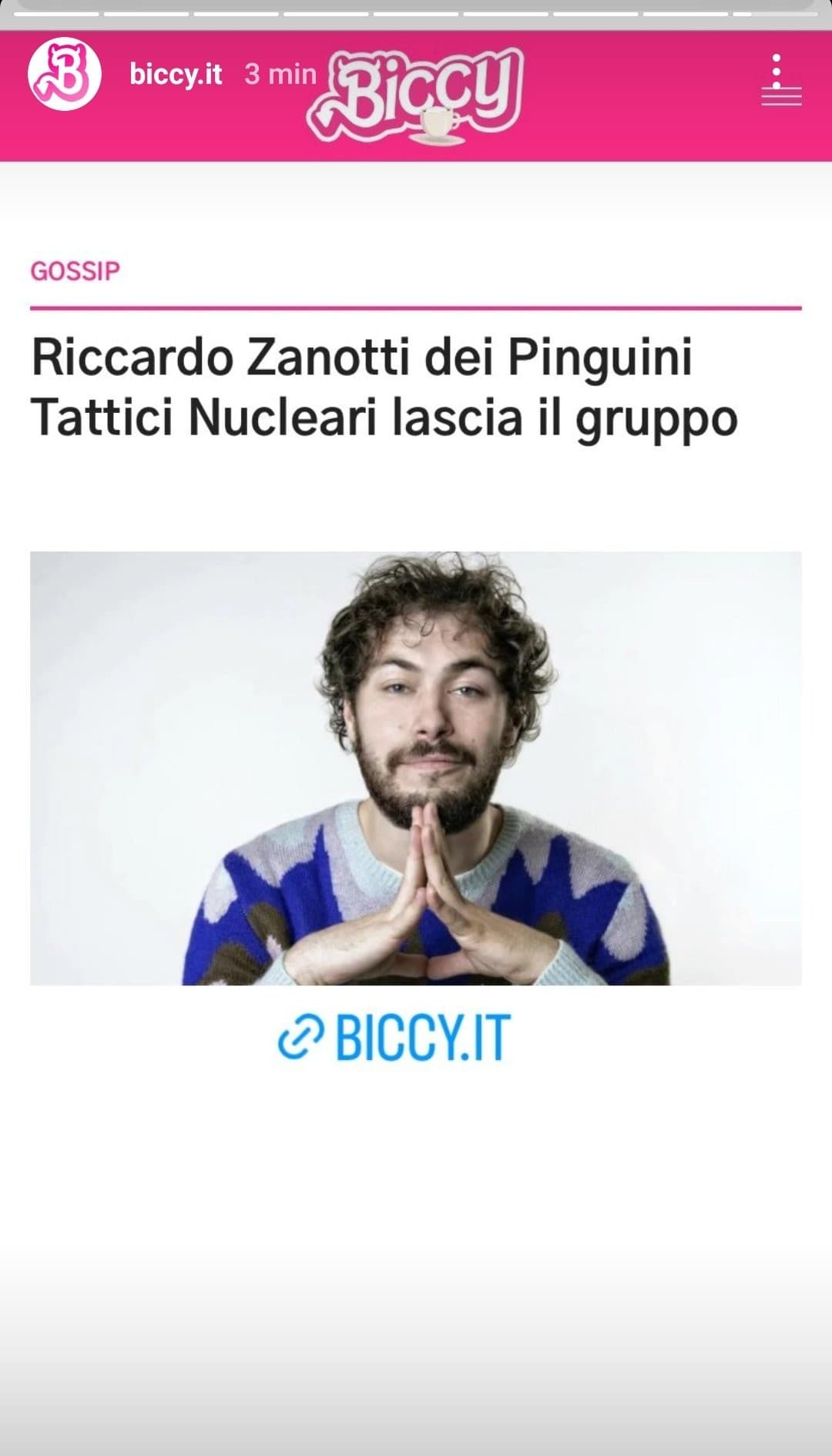 Il trauma di qualche giorno fa io ero tipo in che senso no devo berci su non lo sopporto 