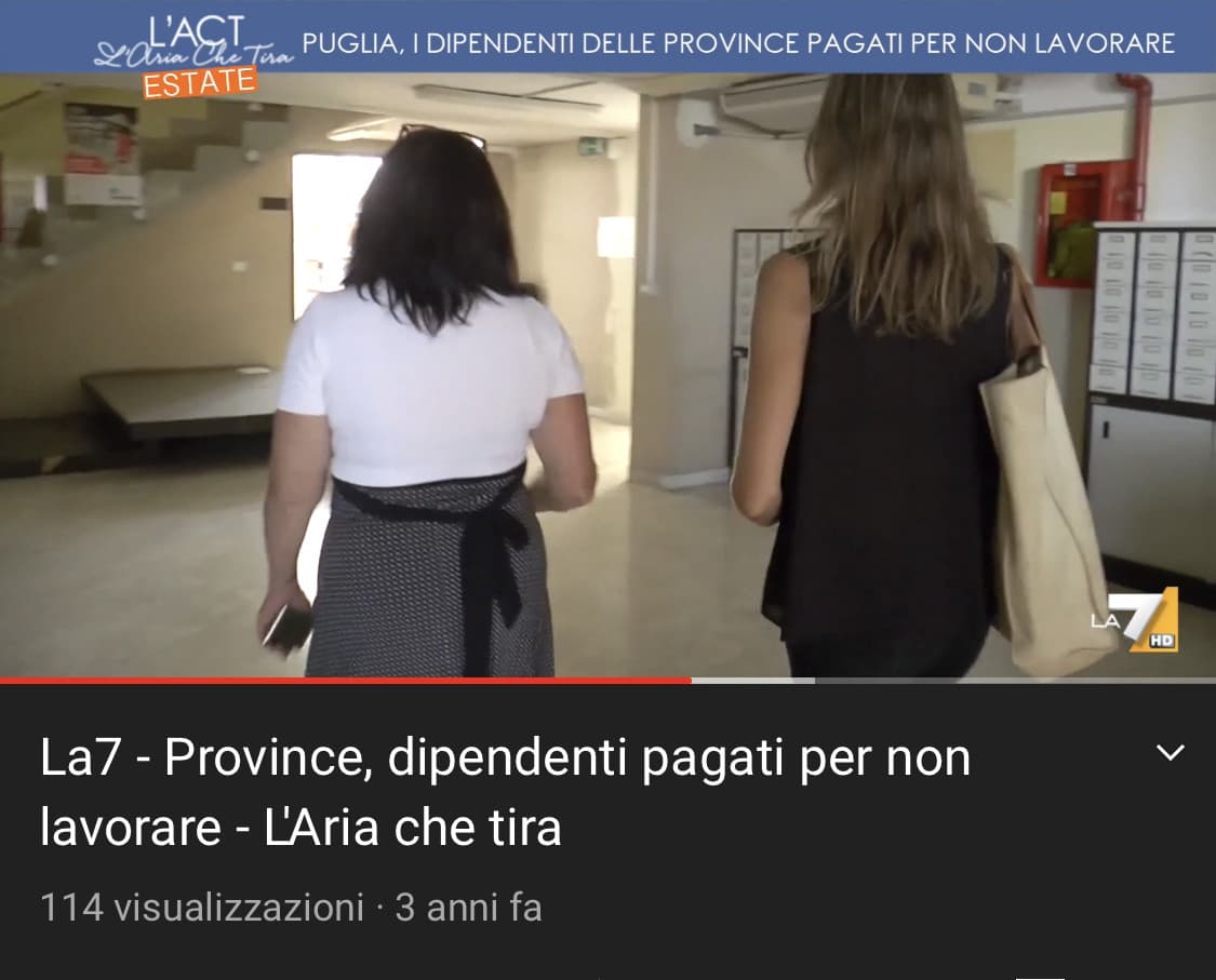 Metto il link sotto… assurdo come solo in Italia succedono queste cose, e la colpa non è neanche dei dipendenti…. Guardatelo 