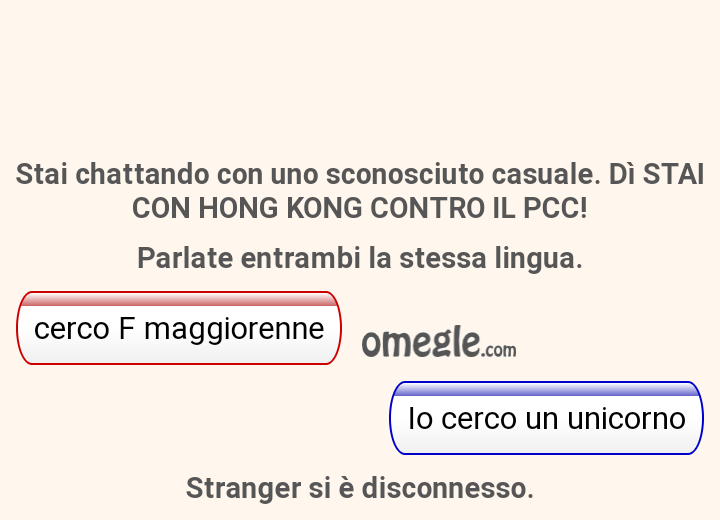 Sono tornata a far l'idiota su Omegle