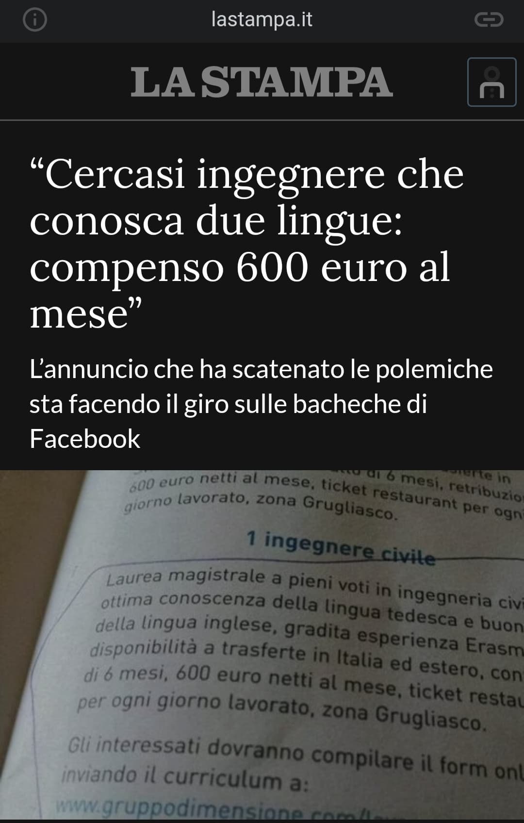 A sto punto facciam che pagare per lavorare no?