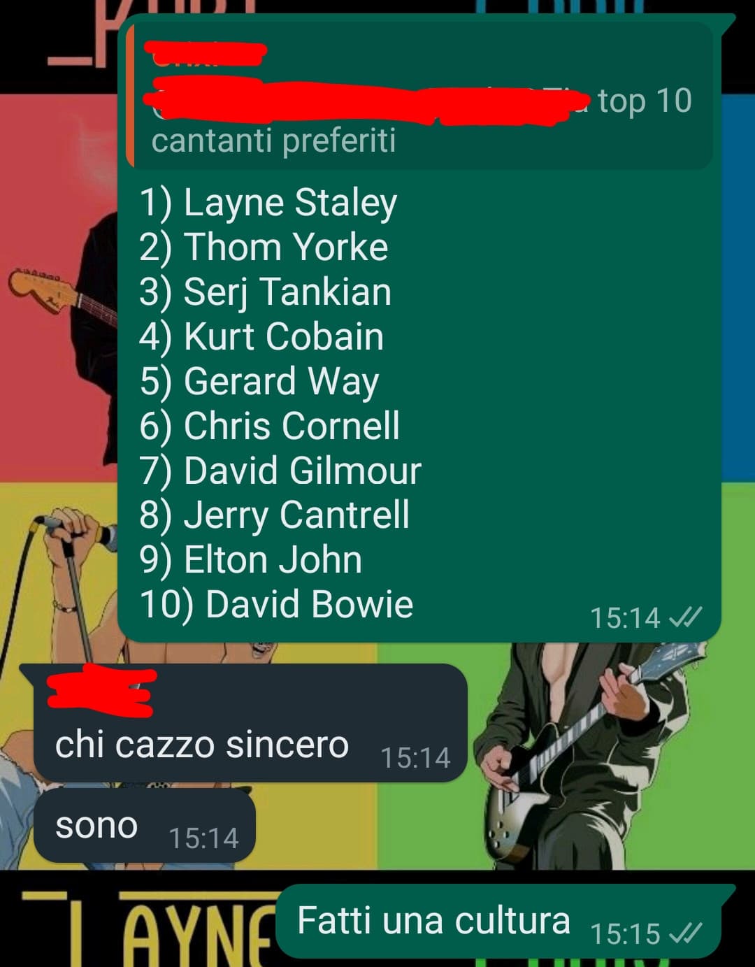 Mi fa ridere come tra i 10 cantanti top tutti abbiano detto trapper italiani e poi arrivo io 