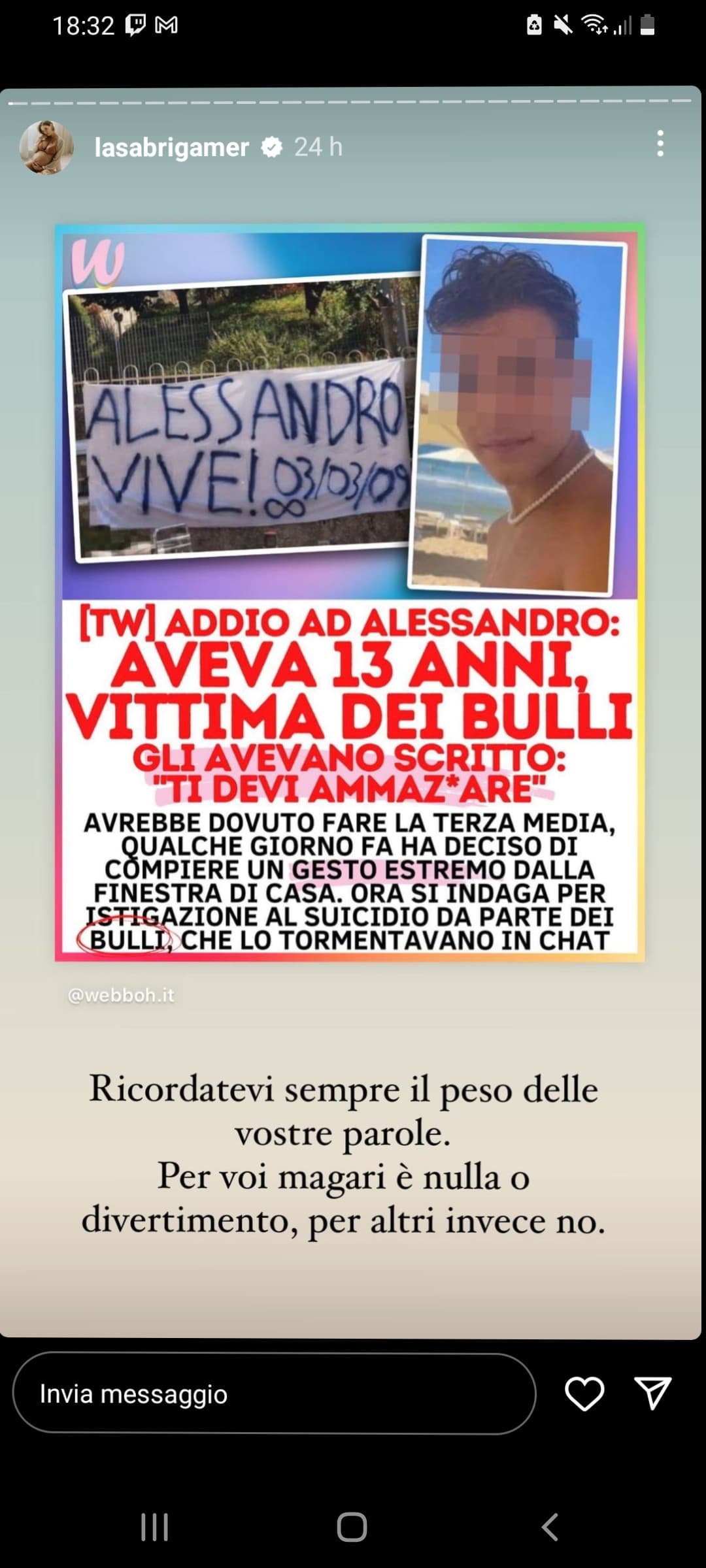 Per farvi capire come nel mio piccolo sfogo ho svegliato chi, di dovere, dovrebbe spiegare questa cosa ai giovani. Non i giornali mangia soldi o il telegiornale acchiappa visual.