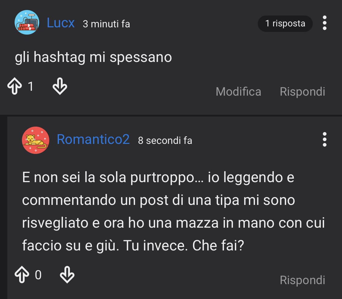 bro mi sa che hai sbagliato commento a cui rispondere 