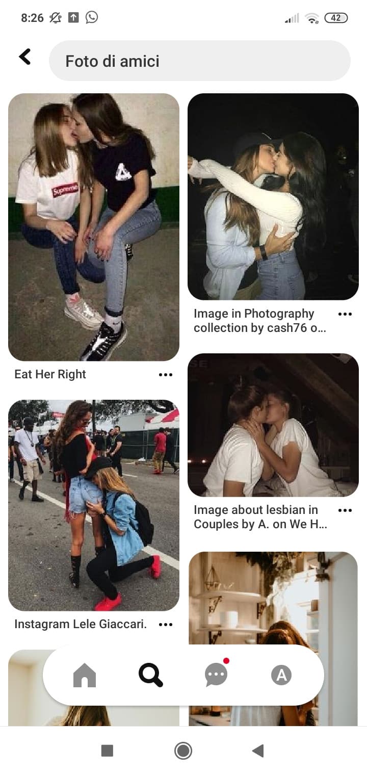 Pinterest mi ha consigliato di guardare "foto amici". Mi son detto "vediamo che esce"... Foto amici... Si Pinterest, si 