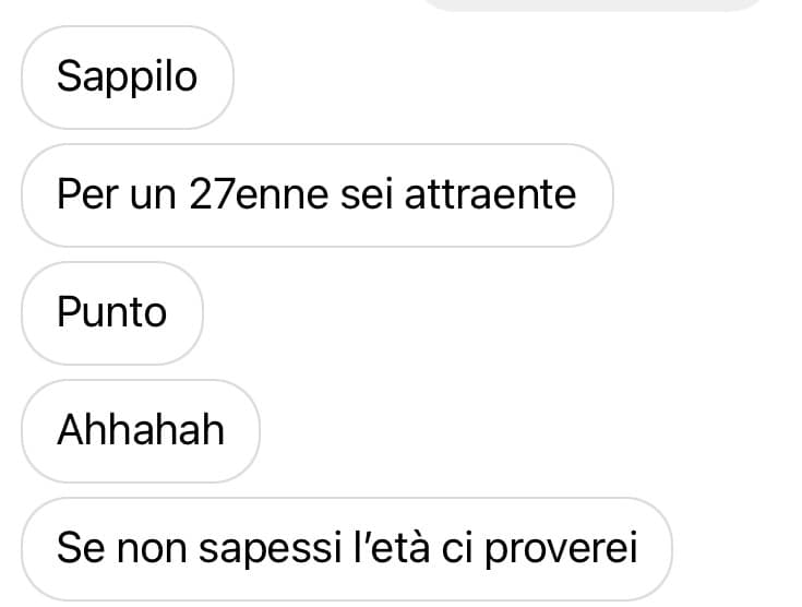 e io che credevo che avesse 16-17 anni?