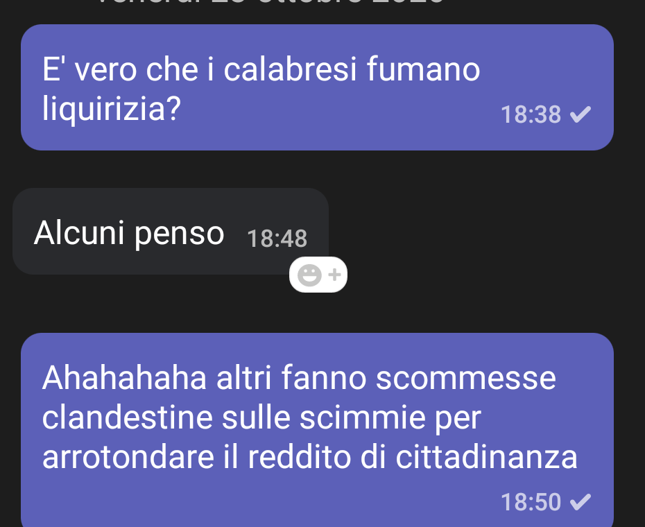 si trollano anche i calabresi daje Aahahhahahaha (che poi le scommesse clandestine sulle scimmie mi è venuta in mente guardando un video qua su insegreto)