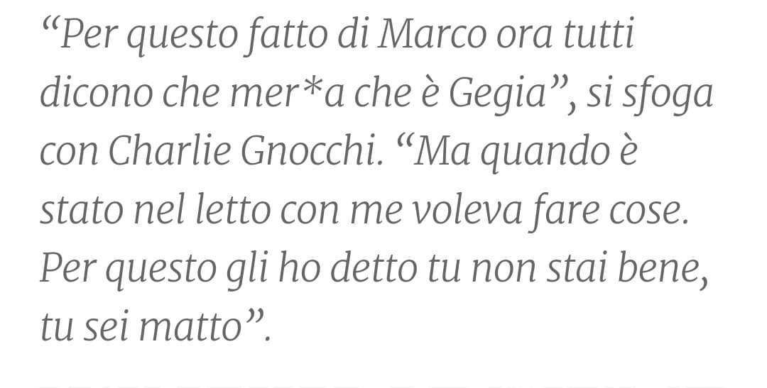 Che palle perché non sono come Gegia...tuti scopano comunque 