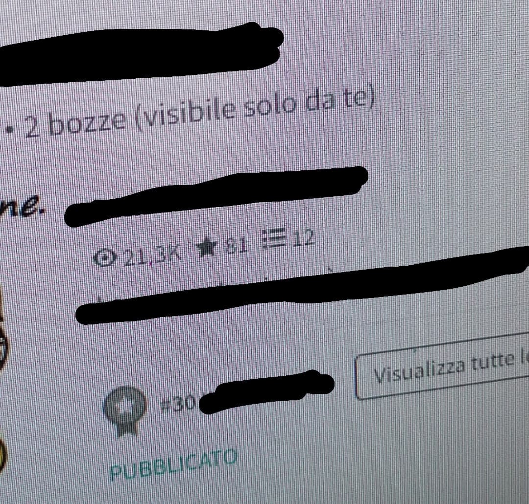 ho riaperto wattpad dopo secoli e ho scoperto che la mia vecchia storia cringe ha 20k letture. nice?