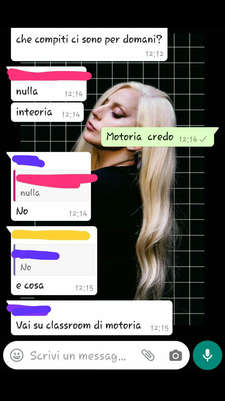 Quando vieni ignorato nel gruppo della classe check