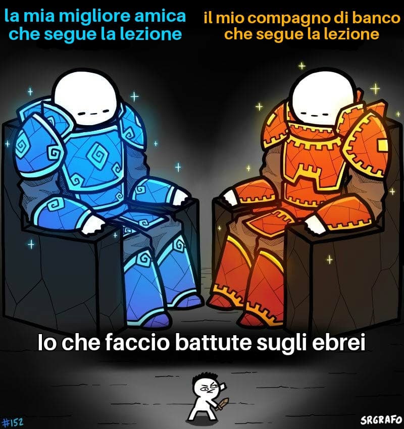 "Lo sai che gli ebrei sono un popolo pulitissimo?" "Aspe cosa? Perchè?" "Sono entrati in doccia tantissimi anni fa e non ne sono ancora tornati!"