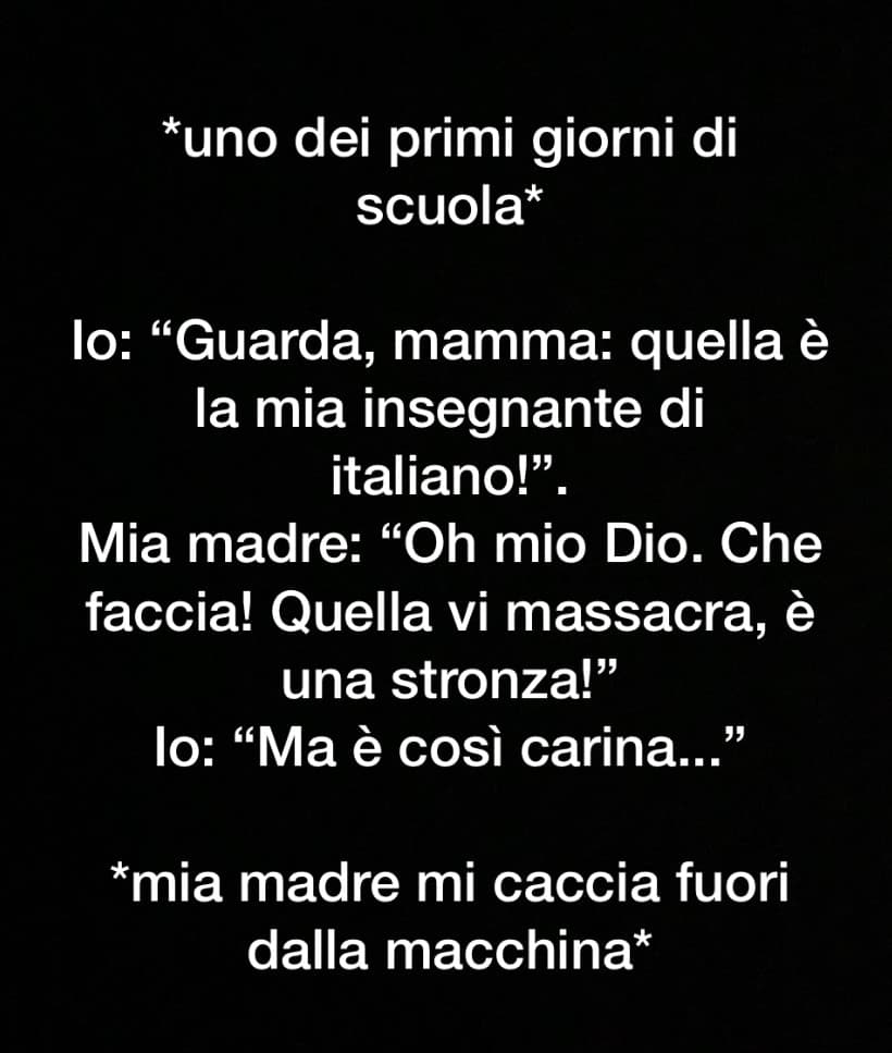 SÌ, è successo... ahhh, la prima superiore! Che ricordi...