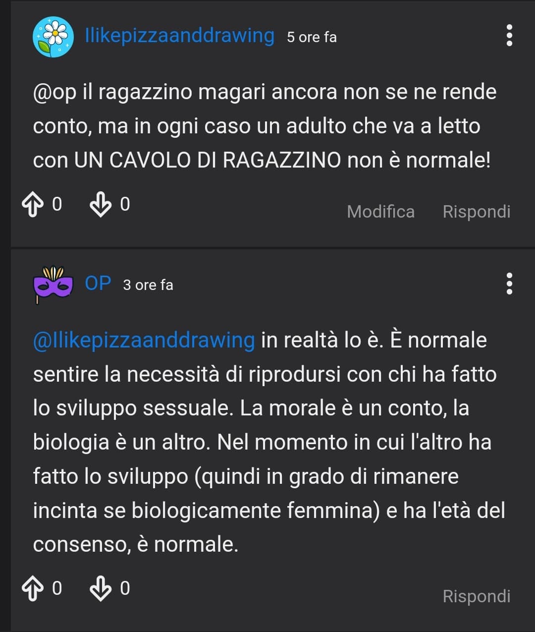 Che ne pensate? Boh io sono allibita 