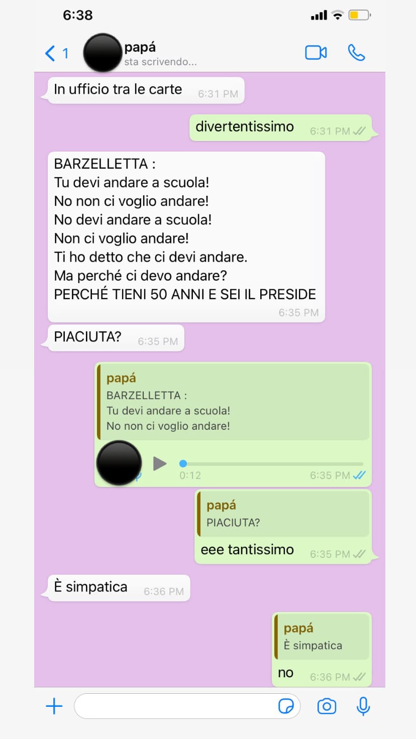 si papá, divertentissima proprio 