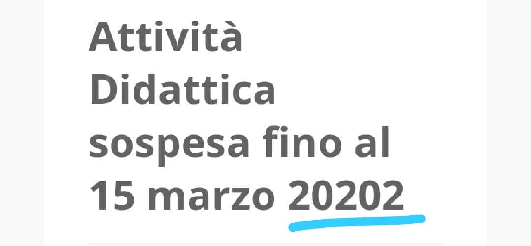 Raga, per me niente più scuola fino al 20202. Grazie Preside che hai messo un numero in più. 