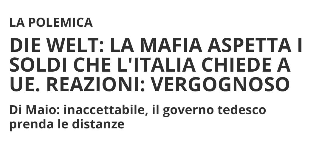 Ecco come ci vede la maggior parte dei tedeschi e del nord Europa in generale ?