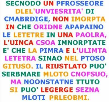 riesci a leggere?