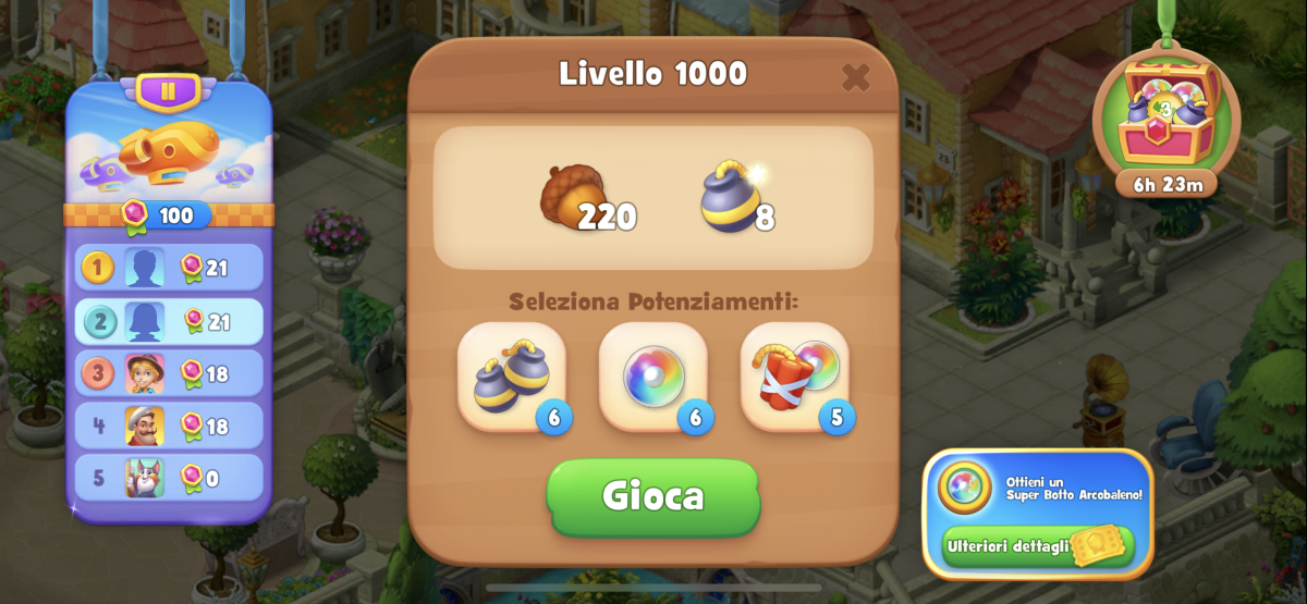 Ye, anche se non credo di dover essere fiera di aver raggiunto il livello 1000 su un gioco che ha lo stesso gameplay di candy crush.