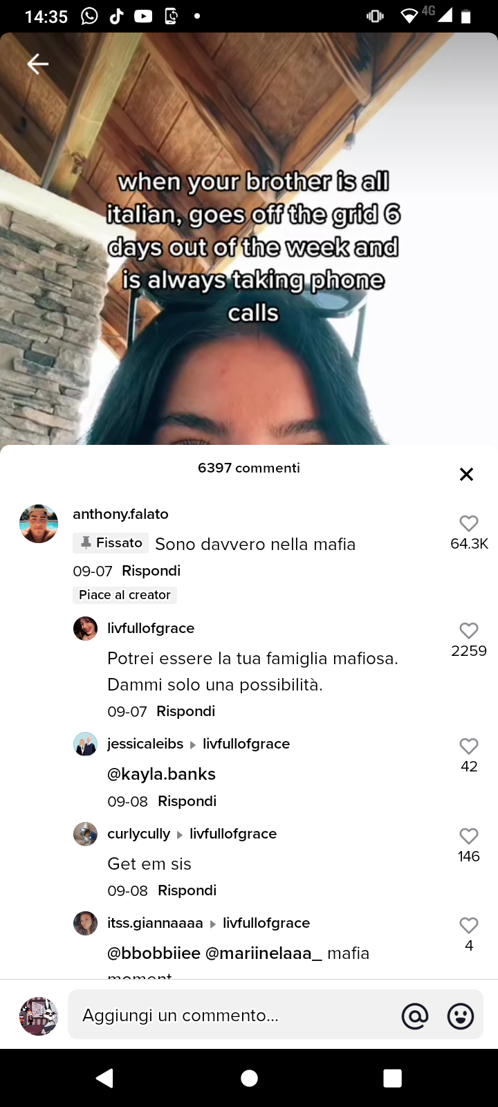 Probabilmente il tipo del commento è solo il classico americano che usa la mafia come Flex ma questa è considerabile una prova, come se avesse confessato, se è nella mafia denuncia meritata altrimenti stessa cosa così impara a usare la mafia come Flex, bye