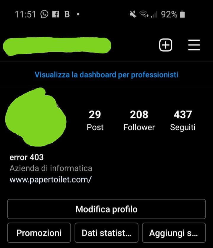 Adesso che inizio l'università mi sa che rivedo la bio di insta...