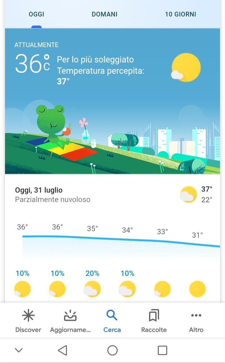 Una F per chi vive in Sardegna o a Roma e si trova con 40° all'ombra
