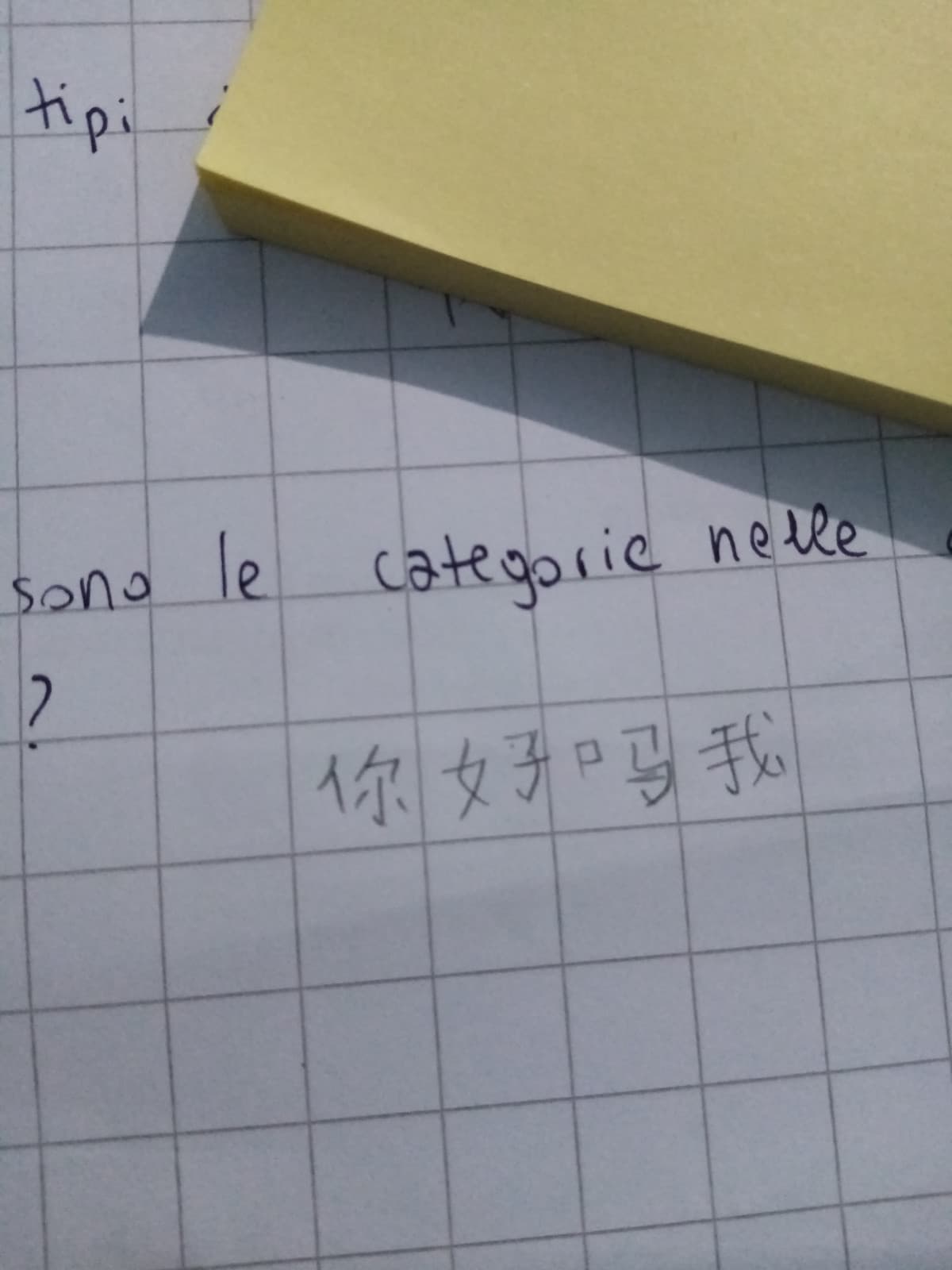 non ho ancora capito perché la prof di cinese ha fissato 3 verifiche in una settimana sola ???