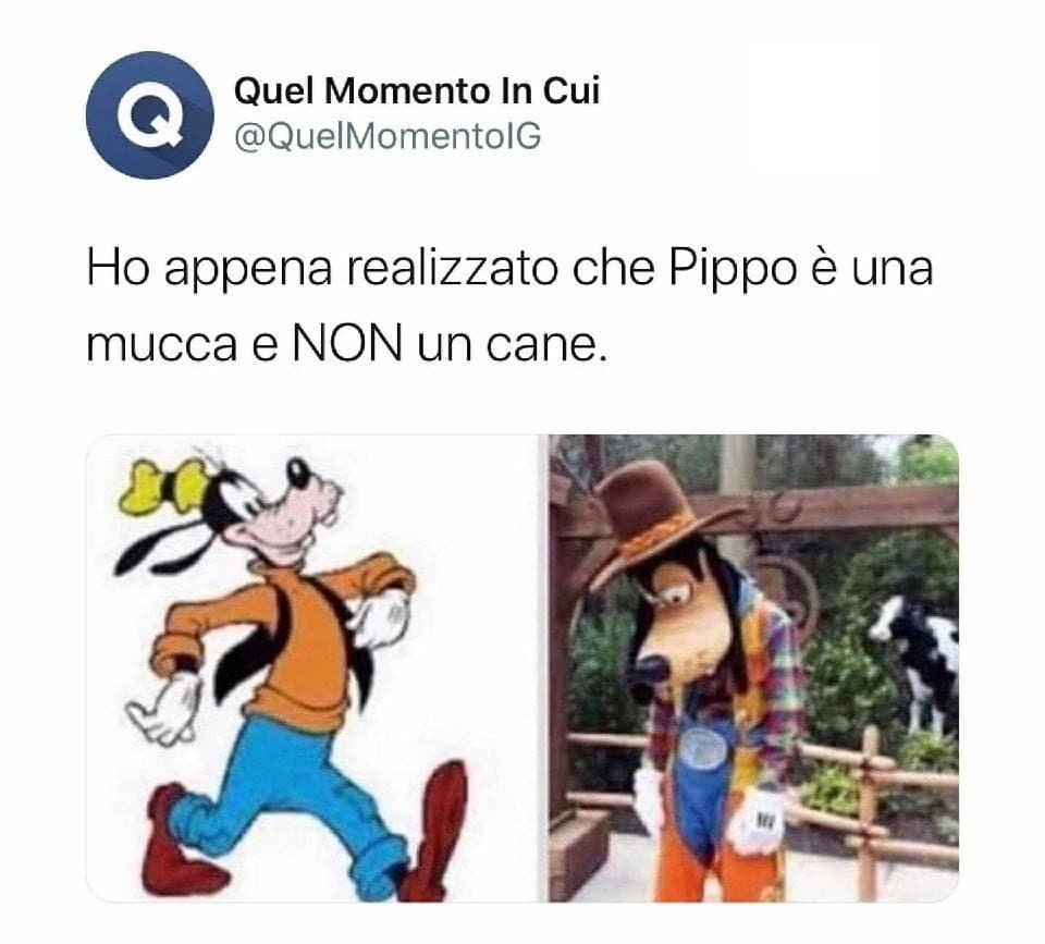 Ho appena realizzato che Pippo è un verbo e non un nome 