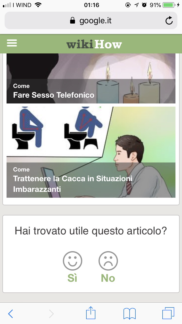 Non si sa mai, può servire?