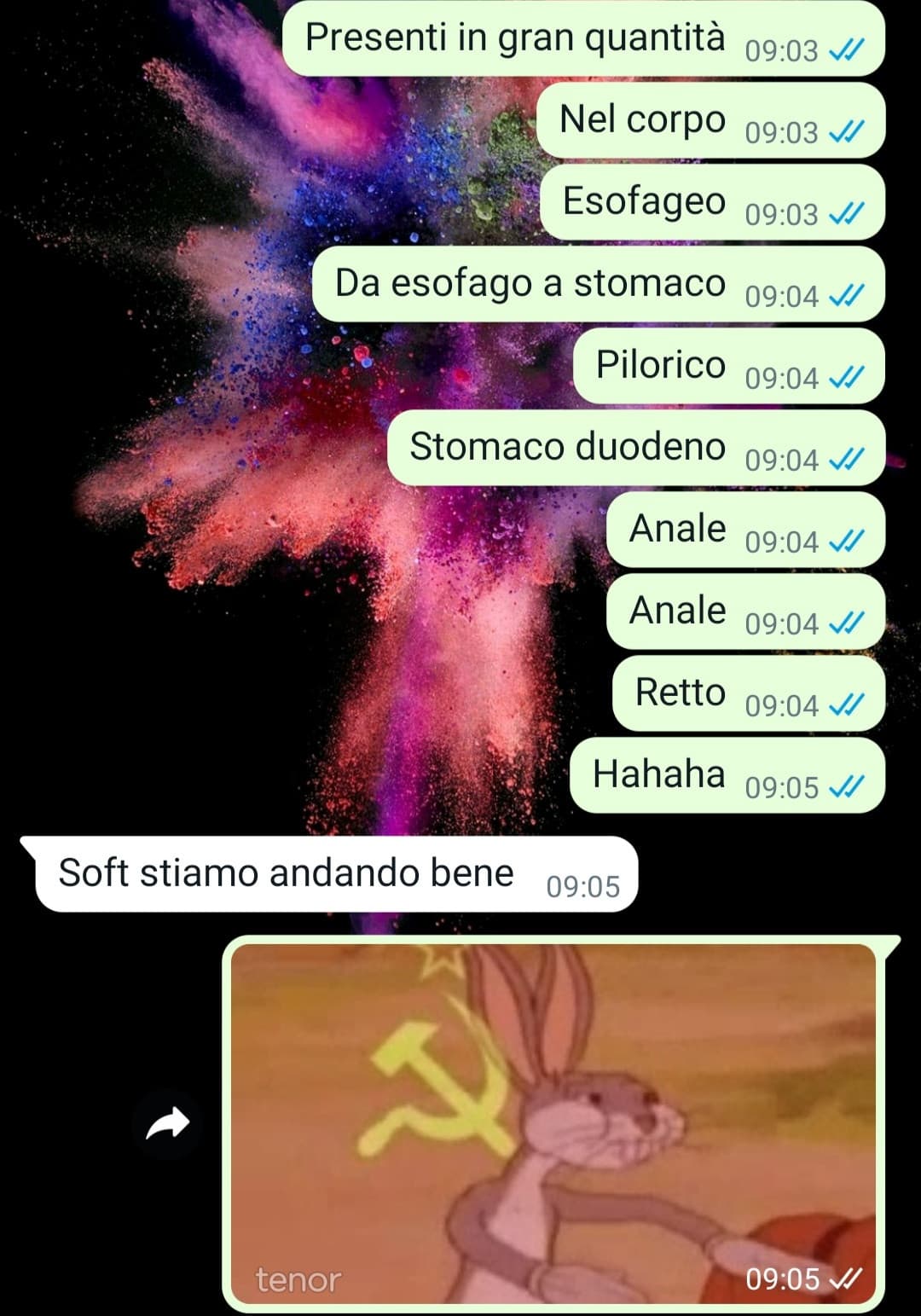 IO sto andando bene. IO! LA TUA INTERROGAZIONE L'HO FATTA IO. Hahaha