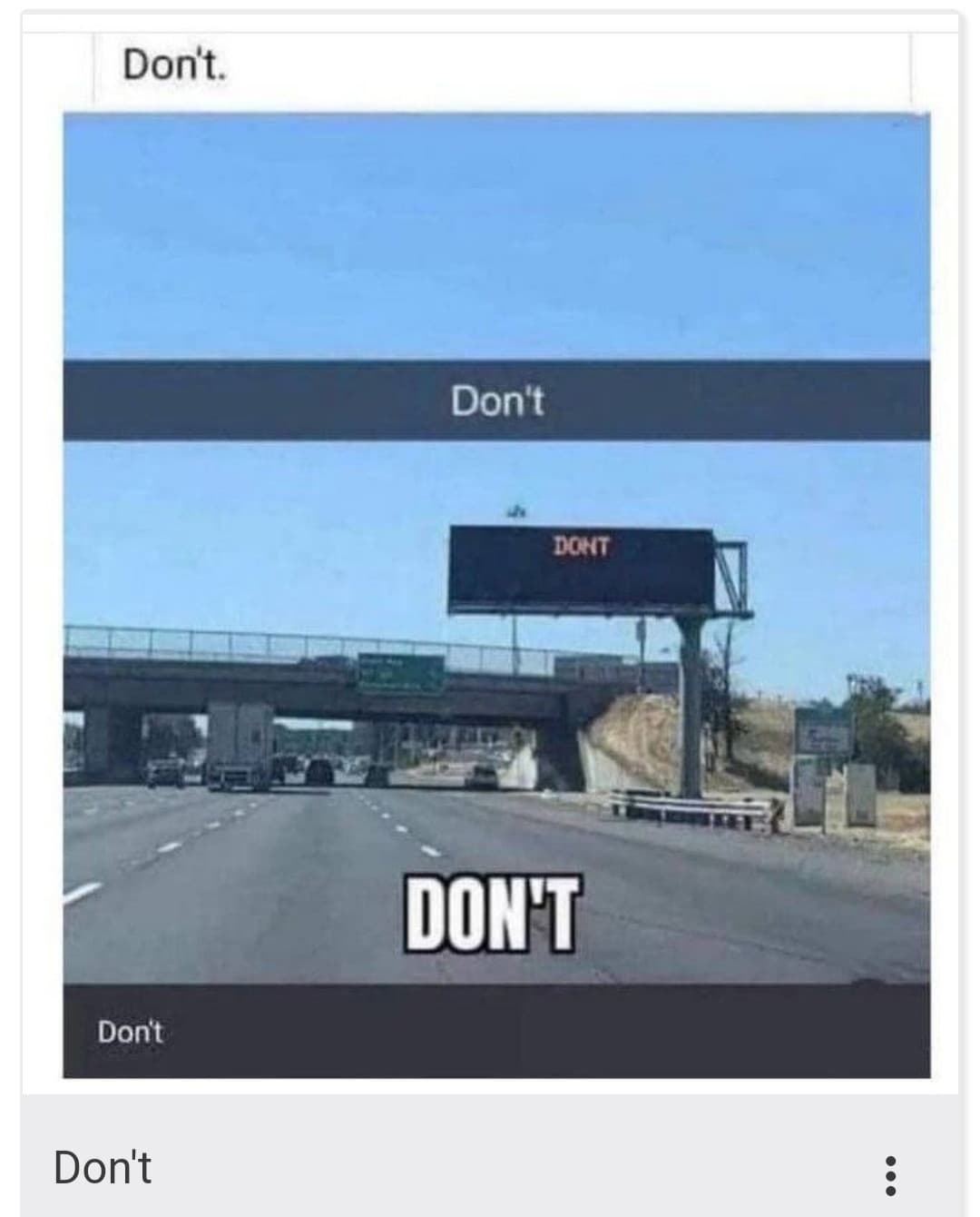 Don't