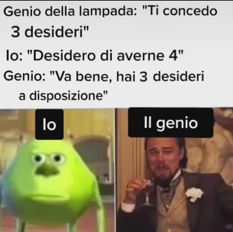 I fantagenitori mi hanno insegnato che il genio della lampada è uno stronzo, e questo meme lo conferma??